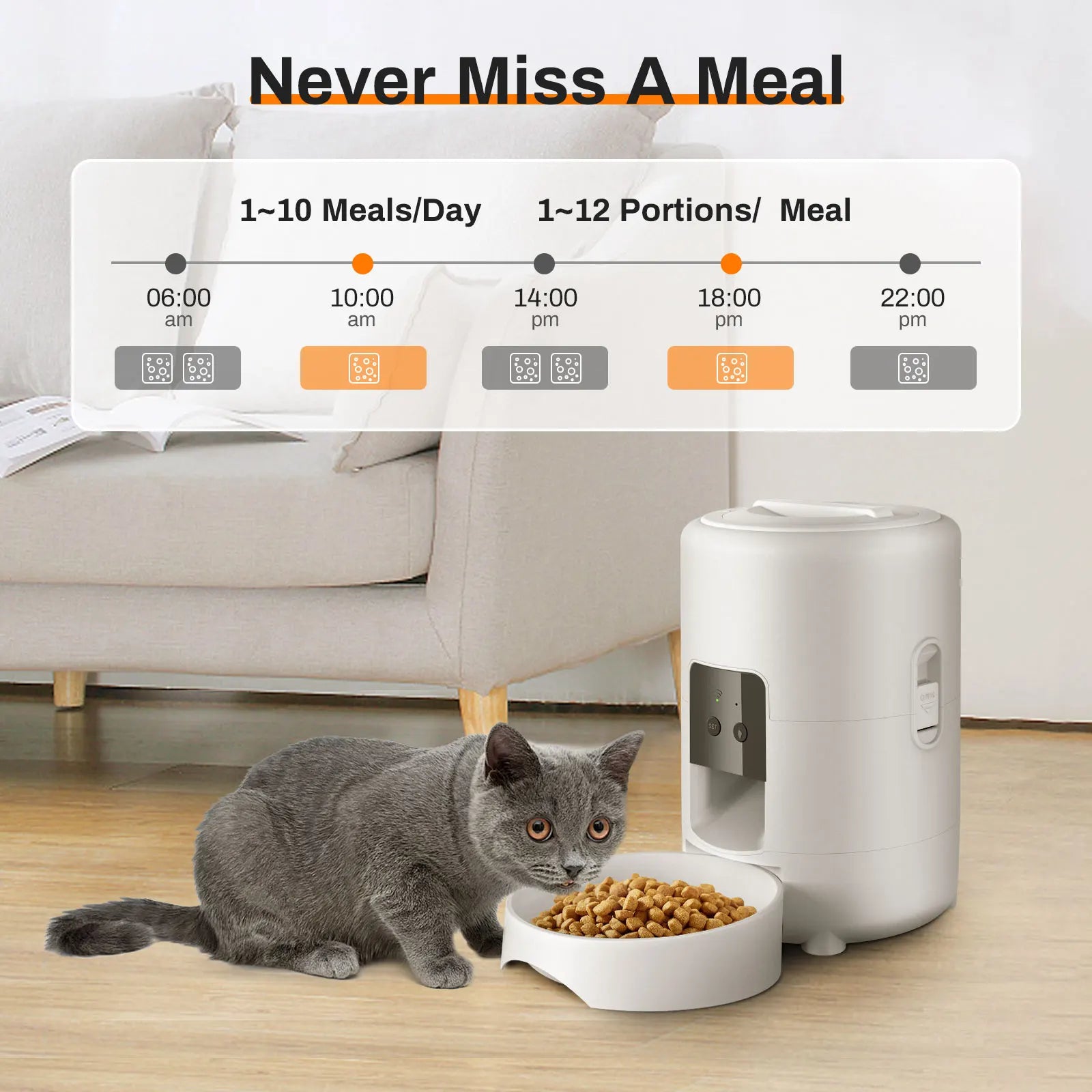 Smart Pet Feeder with Camera – WiFi Automatic Food Dispenser for Cats & Dogs (2L)