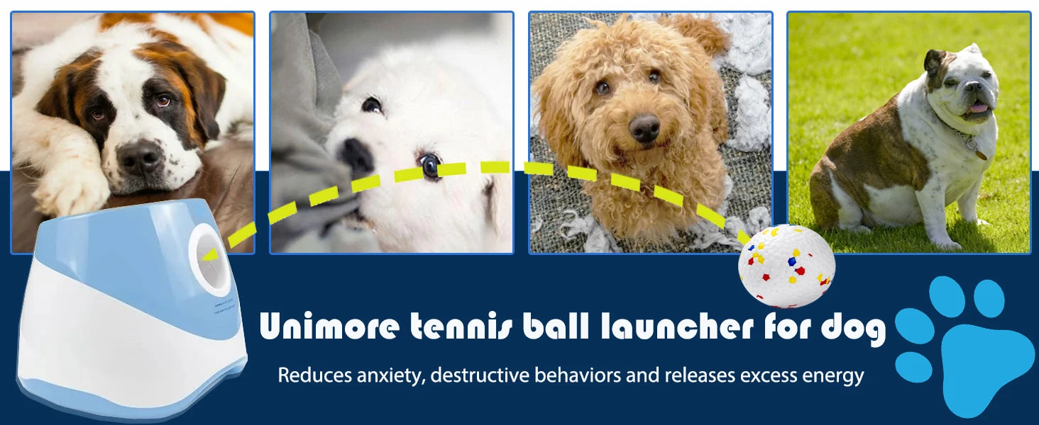 Automatic Dog Ball Launcher – Rechargeable Interactive Tennis Ball Thrower for Dogs