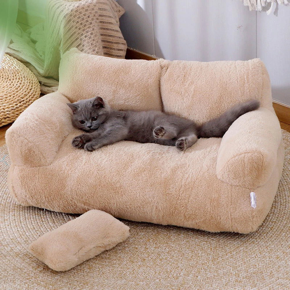 Washable Cat Sofa Bed – Soft, Removable Sofa Ideal for All Seasons.