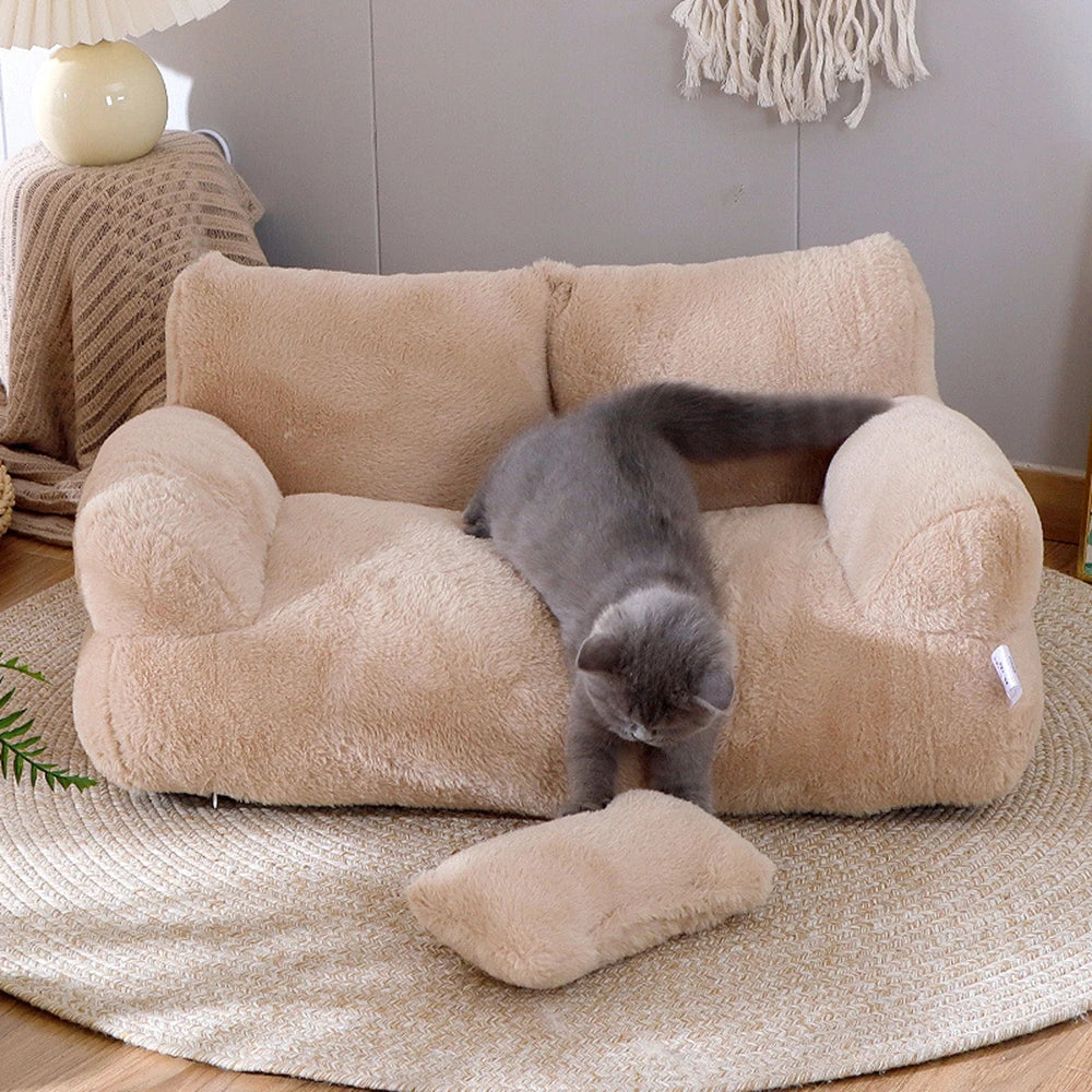 Washable Cat Sofa Bed – Soft, Removable Sofa Ideal for All Seasons.