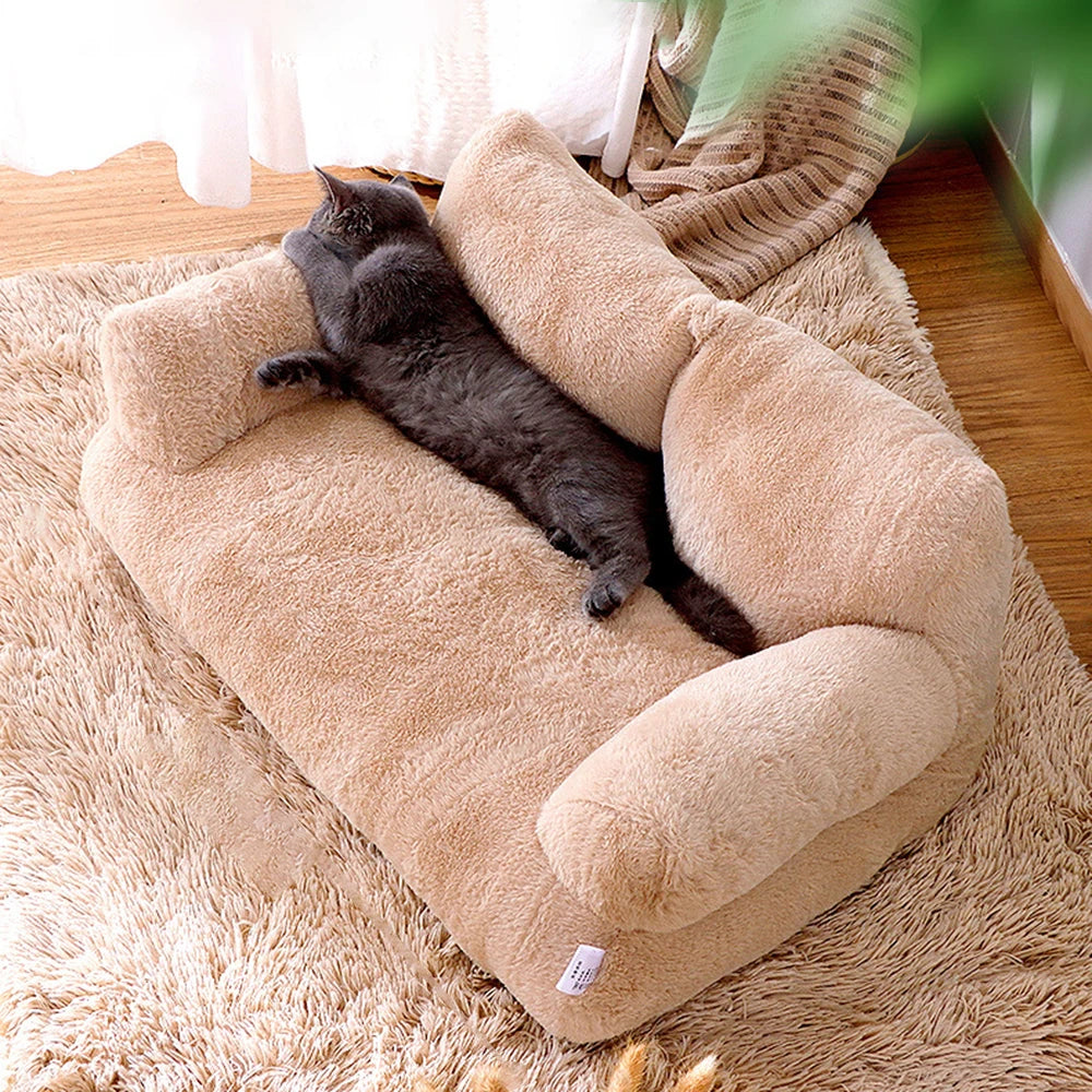 Washable Cat Sofa Bed – Soft, Removable Sofa Ideal for All Seasons.