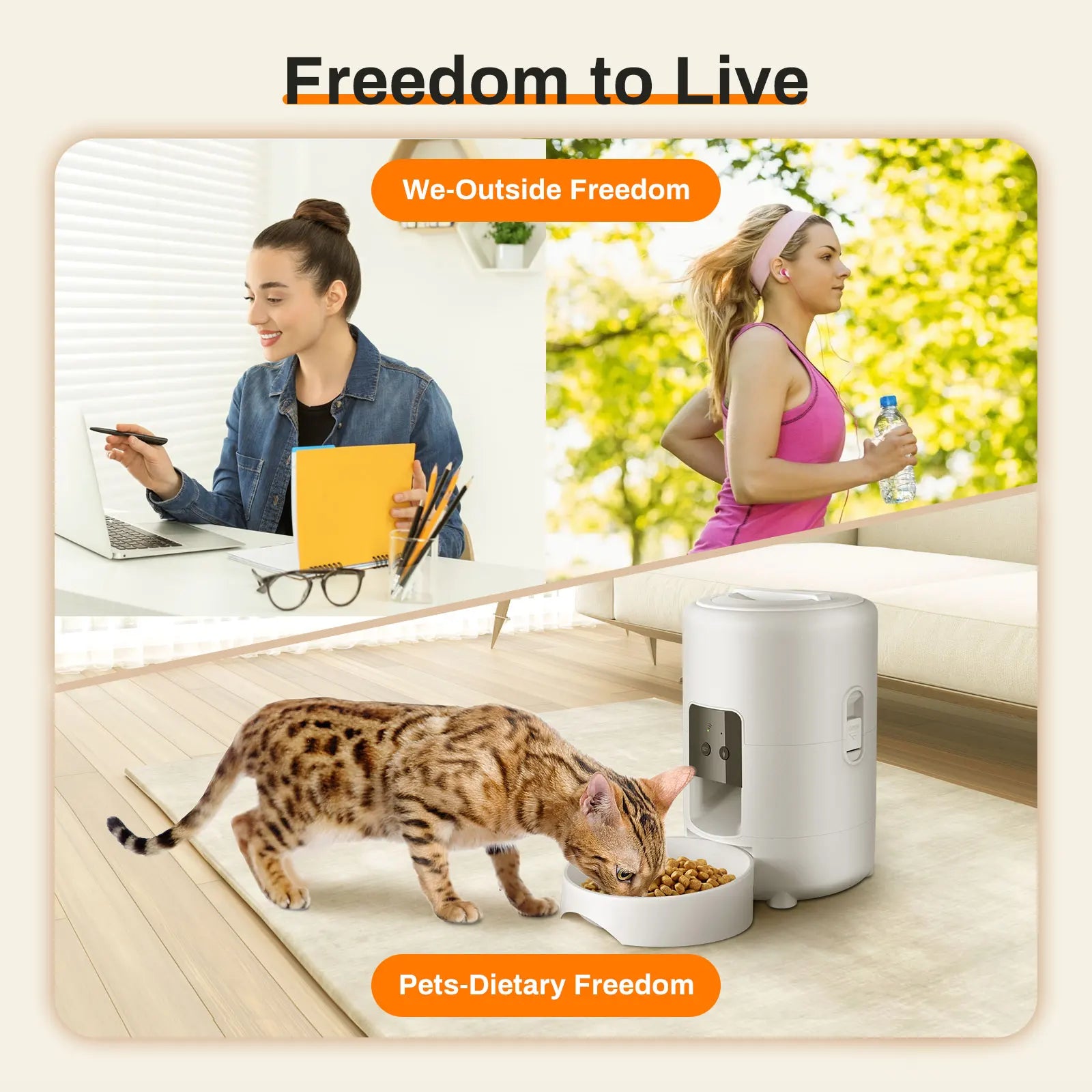 Smart Pet Feeder with Camera – WiFi Automatic Food Dispenser for Cats & Dogs (2L)