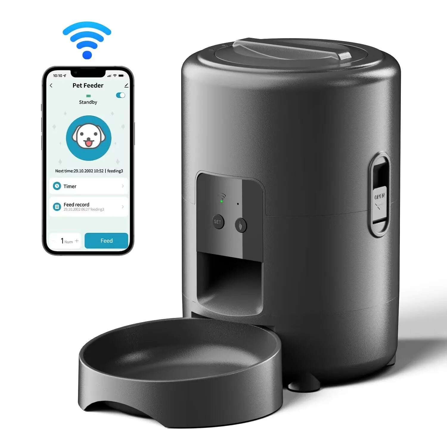 Smart Pet Feeder with Camera – WiFi Automatic Food Dispenser for Cats & Dogs (2L)