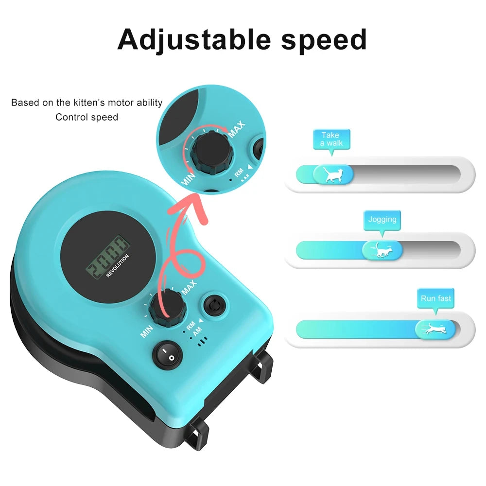 Interactive Cat Exercise Wheel – Adjustable Speed Treadmill Toy for Indoor Cats