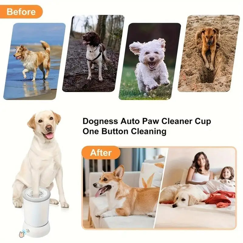 Electric Pet Paw Cleaner – Automatic Portable Paw Washing Cup for Dogs & Cats (Low Noise)