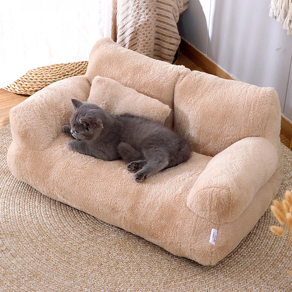 Washable Cat Sofa Bed – Soft, Removable Sofa Ideal for All Seasons.