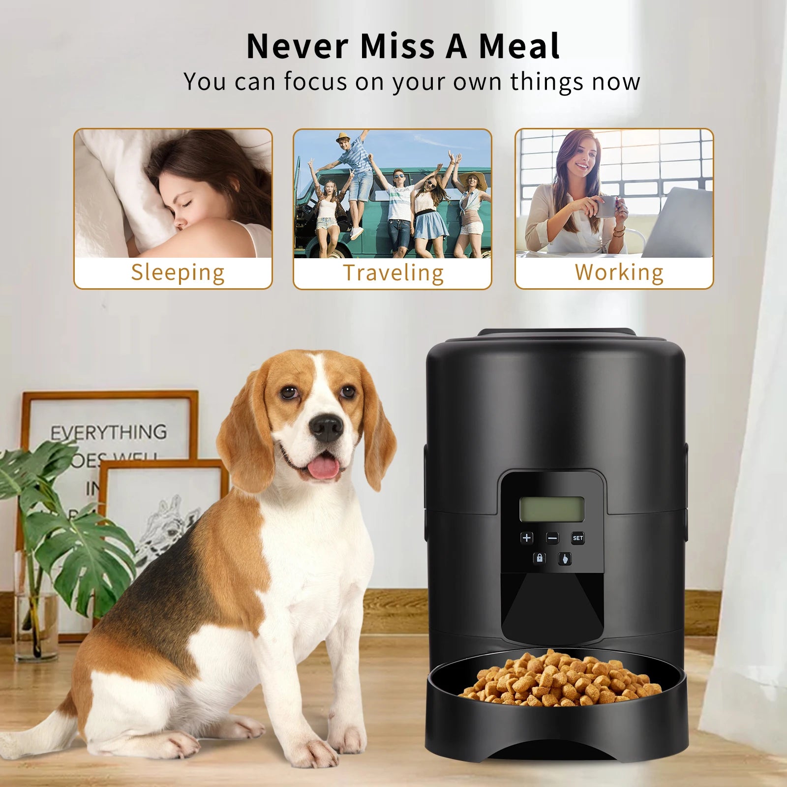 Smart Pet Feeder with Camera – WiFi Automatic Food Dispenser for Cats & Dogs (2L)